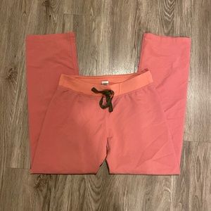 Figs salmon pink Livingston scrub pants xsp